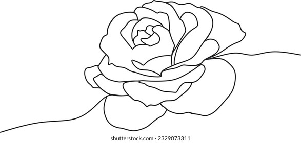 flor bonita dibujada con una línea