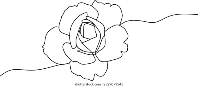 pretty flower drawn with one line