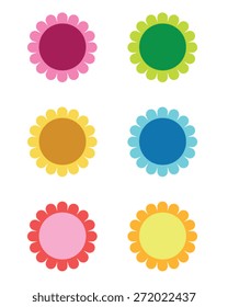 Pretty Flower Element Set - Vector