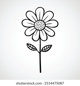 Ilustración vectorial de icono de flor bonita