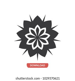 Pretty flower vector icon