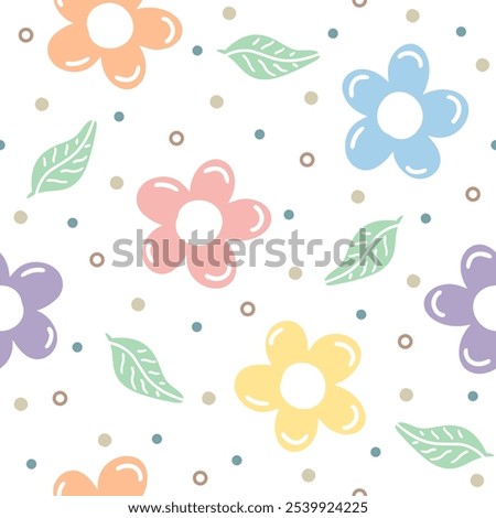 Pretty Flower Vector Pattern Fashion Design 