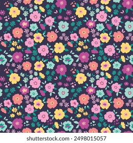 Flores bonitas, patrones sin fisuras con flores para tela, textiles, prendas de vestir, papel de regalo, cubierta, Anuncio, decoración del hogar, fondos abstractos.
