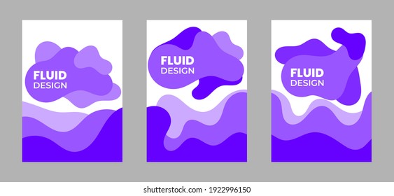 Pretty fluid design in bright purple color with double fluid. suitable for posters, covers, background, cards, etc.
