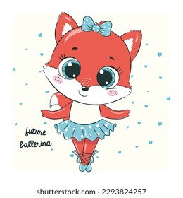 pretty fox, ballerina, cute foc, happy fox, adorable fox