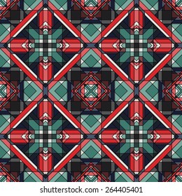 Pretty Funky Colorful Geometric Seamless Pattern