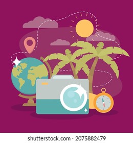 pretty geography image with items