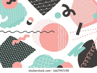 Patrón geométrico bello dibujado a mano