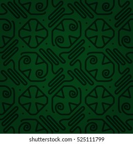 Pretty geometrical seamless pattern background in labyrinth style. Entangled medley repeatable backdrop. Shining, graphic design for curtain, carpet, surface or other purpose. Contemporary decor.