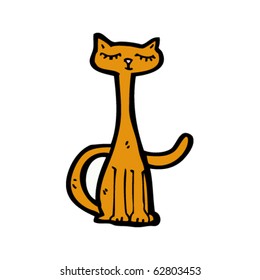 pretty ginger cat cartoon