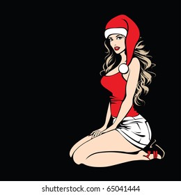 Santa Sexy Girl Illustration Vector Images Stock Photos Vectors Shutterstock