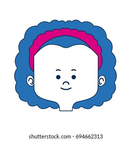 pretty girl face female character head