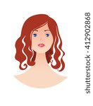 pretty girl face. vector illustration 