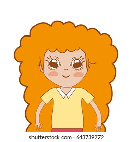 pretty girl with hairstyle and casual wear