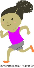 pretty girl running