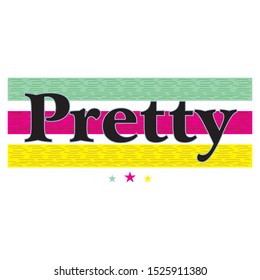 PRETTY GIRL TSHIRT PRINT DESIGN