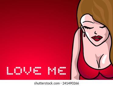 Pretty girl vector
