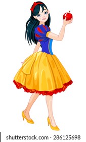 Pretty girl wearing Snow White costume