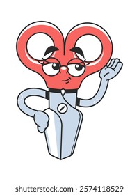 Pretty girlish scissors school character