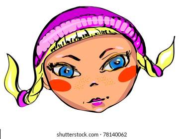 pretty girl's face