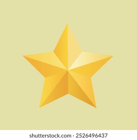 pretty gold star vector illustration