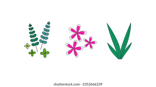 pretty grass and flower designs
