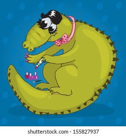 pretty green crocodiles