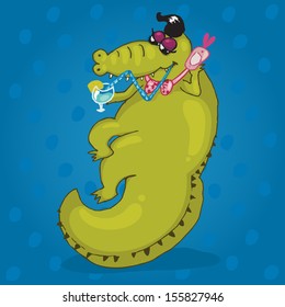 pretty green crocodiles