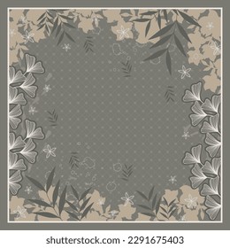 pretty green scarf pattern design