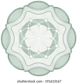 Pretty guilloche elements for certificate or diploma / currency and money design / vector / CMYK color / All lines are easy editable