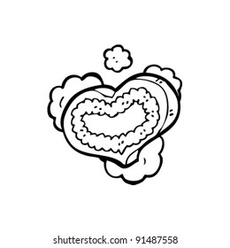 pretty heart cartoon design element
