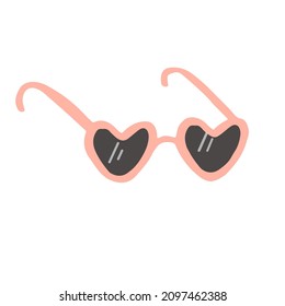 Pretty heart shaped sunglasses with pink rim