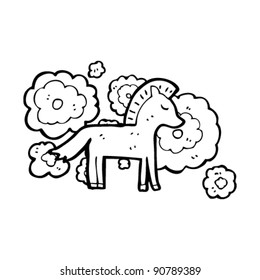 caricatura de caballos bonitos