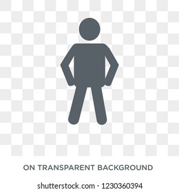 pretty human icon. Trendy flat vector pretty human icon on transparent background from Feelings collection. 