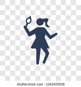 pretty human icon. Trendy pretty human logo concept on transparent background from Feelings collection