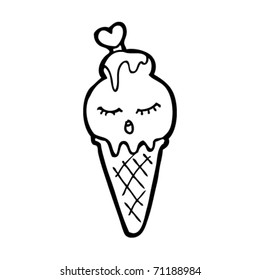 pretty ice cream cartoon