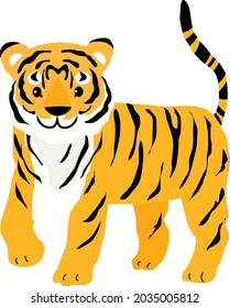 Pretty icon set of the tiger