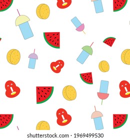 Pretty Illustration Pattern With Fruits