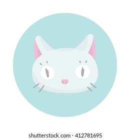 Pretty kitty icon. Vector illustration