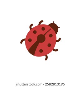 pretty ladybug hand drawn illustration