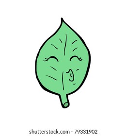 caricatura de hojas bonitas