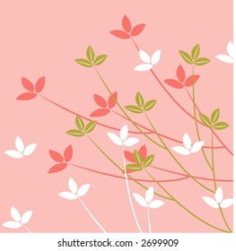 pretty leaves vector