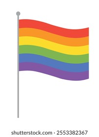 ilustração de vetor de bandeira lgbt bonita