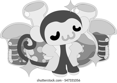 The pretty little monkey and mysterious medicines