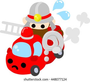 The pretty little monkey which does the figure of the firefighter