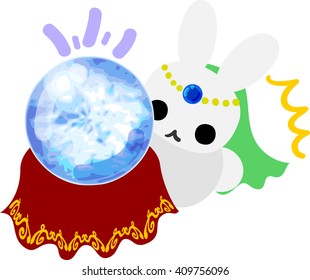 The pretty little rabbit  fortune teller