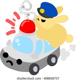 The pretty little rabbit  police
