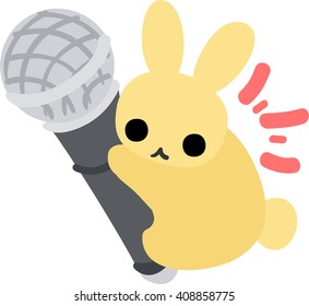 The pretty little rabbit reporter