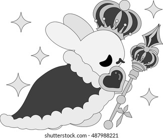 The pretty little rabbit which does the figure of the king