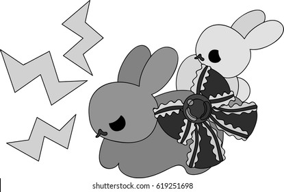 The pretty little rabbits and anger
